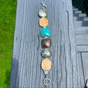 Sterling Silver Multi-Stone Bracelet